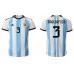 Cheap Argentina Nicolas Tagliafico #3 Home Football Shirt World Cup 2022 Short Sleeve